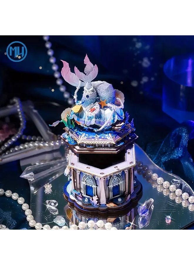 لغز صندوق حورية البحر ثلاثي الأبعاد من المعدن، هدية كنز يدوية اصنعها بنفسك - Image 2